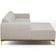 Sofá 3 Lugares com Chaise Esquerdo Para Sala de Estar Molino 245cm D02 Base Castanho Pés D'ouro Bouclê Creme B-54 - Lyam Decor