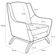 Kit 02 Poltronas Decorativas Base Em Madeira Juliet D02 Corano Preto C-05 Pied Poule - Lyam Decor