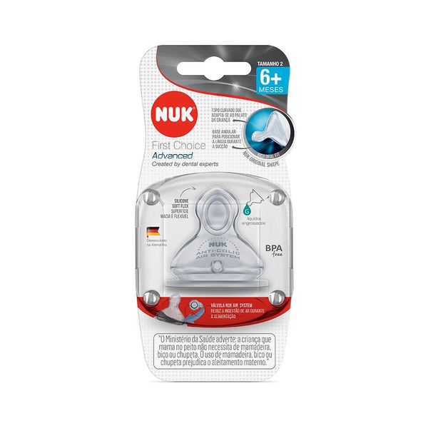 Bico de Mamadeira Nuk Advanced de Silicone para Líquidos Engrossados
