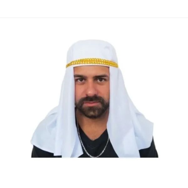 Turbante Sheik Árabe Luxo Fantasia Carnaval Festas Eventos
