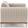 Poltrona Decorativa Base De Madeira Castanho e Pés Metalizado D'Ouro Molino D02 Bouclê Creme B-54 - Lyam Decor