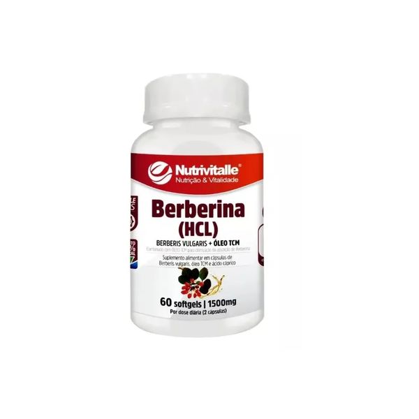 BERBERINA (HCL) 1500MG 60 SOFTGELS NUTRIVITALLE BERBERINA (HCL) 1500MG 60 SOFTGELS NUTRIVITALLE