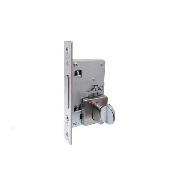 FECHADURA PORTA DE CORRER ASA DE AVIAO BANHEIRO WC IMAB 2441 ESCOVADA QUADRADA C/ BOTAO 1/2 CILINDRO