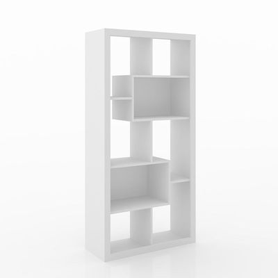Estante Aberta Escritório Sala de Estar Home Ofice E1712 MDP Branco - Gran Belo
