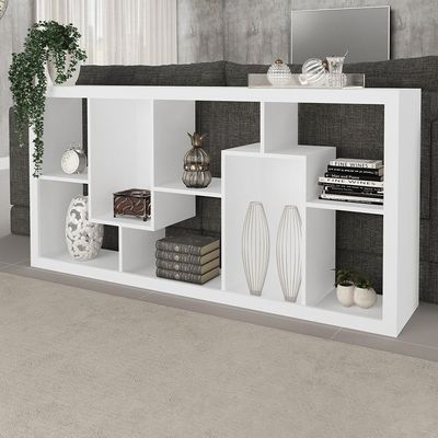 Estante Aberta Escritório Sala de Estar Home Ofice E1712 MDP Branco - Gran Belo