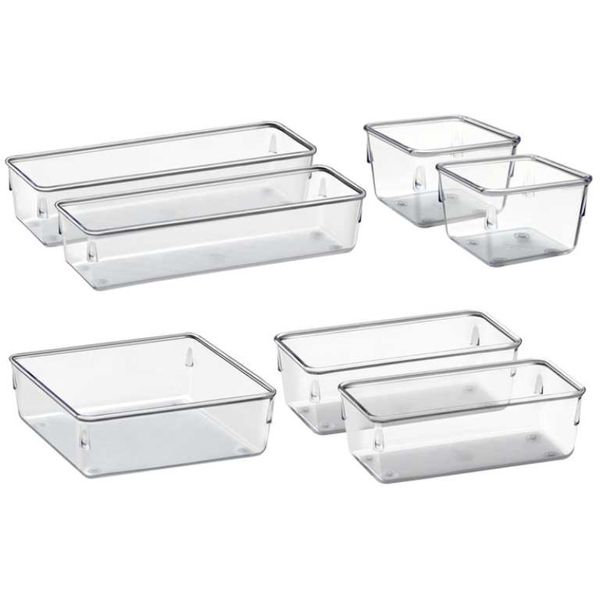 Organizador modular Pote Transp Gd Kit 7p Acrimet ref 975.0