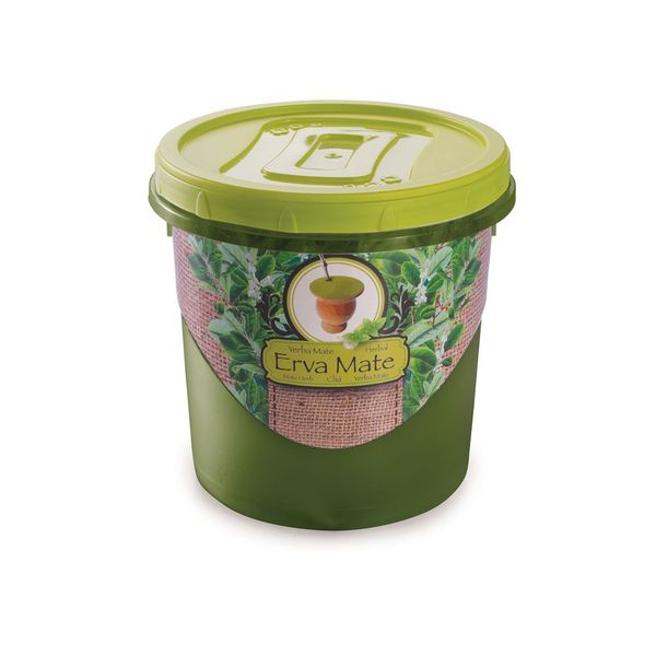 Porta Mantimentos Pote Erva Mate Tampa Verde 1,8L