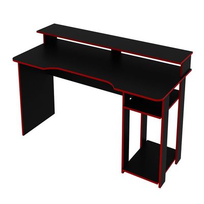 Mesa para Escritório Home Office Gamer ME4153 MDP Preto/Vermelho - Gran Belo