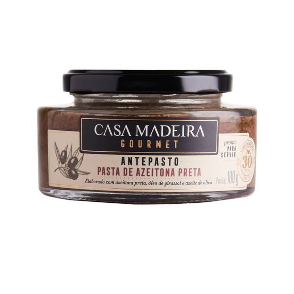 ANTEPASTO CASA MADEIRA GOURMET AZEITONA PRETA 180G ANTEPASTO CASA MADEIRA GOURMET AZEITONA PRETA 180G