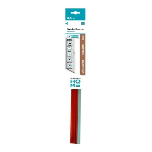 Veda Porta C/ Adesivo 3m 80cm Rodo Silicone Marrom
