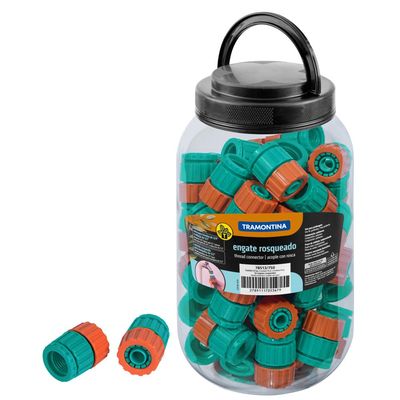 Adaptador com Engate Rosqueado em Plastico Tramontina para Mangueiras 1/2" e Torneiras