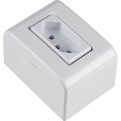 Caixa de Sobrepor 1 Tomada 2P+T 10 A 250 V Tramontina LizFlex Branca