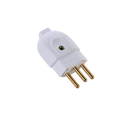 Plugue Macho 2P+T 10 A 250 V Tramontina Branco