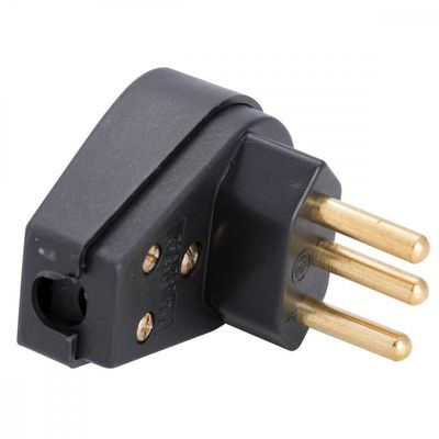 Plugue Angular 2P+T 20 A 250 V Tramontina Preto