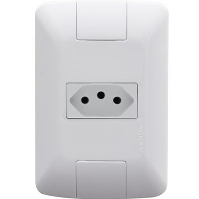 Kit 4 Conj 4x2 Tomada 2P+T Tramontina Aria 20A 250V Branco