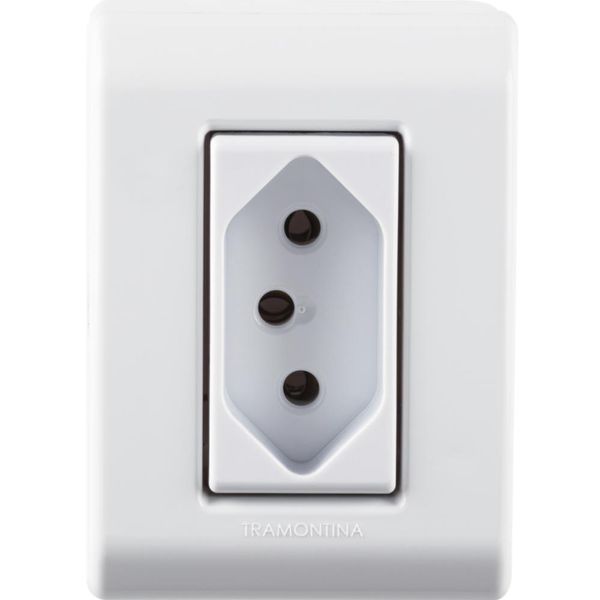 Kit 6 Caixa Sobrepor 1 Tomada 2P+T 10A 250V Tramontina LizFlex Kit 6 Caixa Sobrepor 1 Tomada 2P+T 10A 250V Tramontina LizFlex