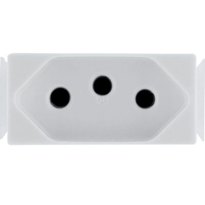 Kit 12 Modulo Tomada 2P+T Tramontina Aria 20 A 250 V Branco