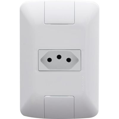 Kit 4 Conj 4x2 Tomada 2P+T Tramontina Aria 20A 250V Branco