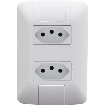 Kit 6 Conj 4x2 com 2 Tomadas 2P+T Tramontina 20A 250V