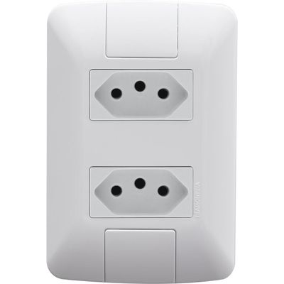 Kit 6 Conj 4x2 com 2 Tomadas 2P+T Tramontina 20A 250V