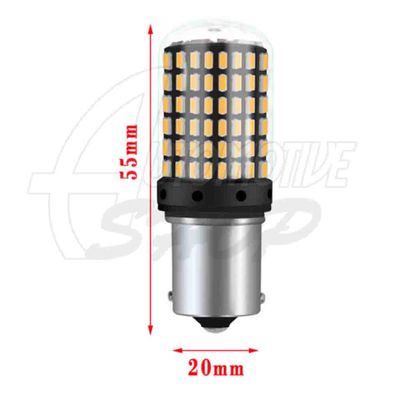 Lâmpada 1156 Um Polo 144 leds smd Vermelho 360o Un