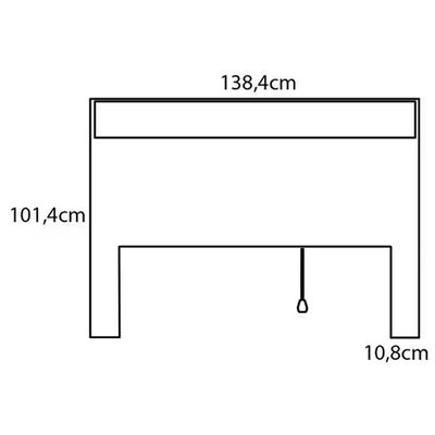 Cabeceira para Cama Versatti Box Casal com Tomada Bartira Café