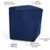 Kit 02 Puffs Decorativo Para Sala de Estar Ametista D02 Veludo Azul Oxford C-304 - Lyam Decor