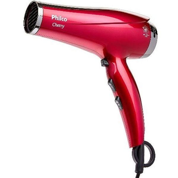 Secador De Cabelo Philco 2100w 2 Velocidades Cherry Vermelho 127v 110