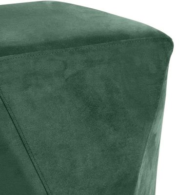 Kit 02 Puffs Decorativo Para Sala de Estar Ametista D02 Veludo Verde Musgo C-303 - Lyam Decor