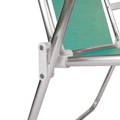 Kit 2 Cadeira de Praia Alta Sannet Alumínio Mor Anis