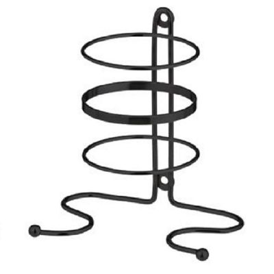 Porta Secador de Cabelo Organizador Banheiro Suporte de Parade Preto