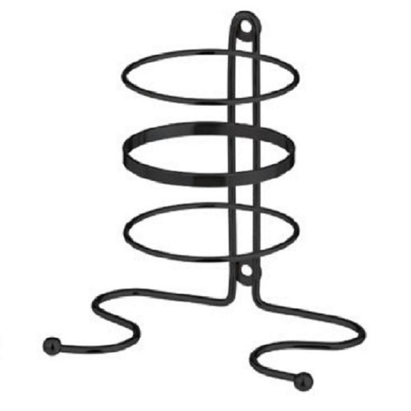 Porta Secador de Cabelo Organizador Banheiro Suporte de Parade Preto