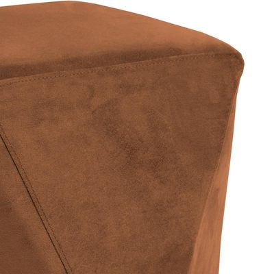 Puff Decorativo Para Sala de Estar Ametista D02 Veludo Telha C-262 - Lyam Decor