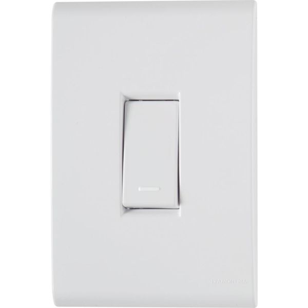 Conjunto 4x2 com 1 Interruptor Simples Tramontina Liz 10 A 250 V Branco 120 unidades