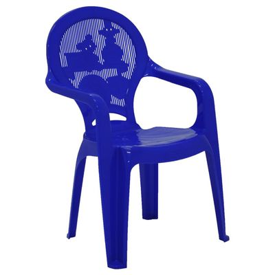 Cadeira Infantil Tramontina Catty Estampada em Polipropileno Azul