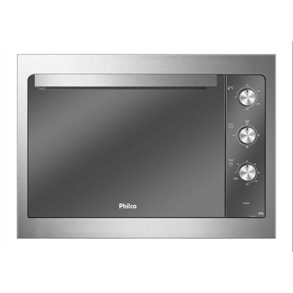 Forno Elétrico de Embutir Philco PFE47E Preto Espelhado Dupla Resistência 47L Preto 110V