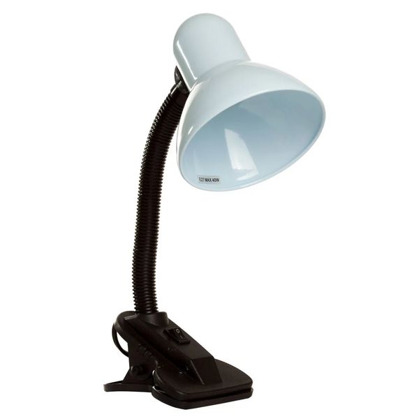 Luminária de Mesa Kian com Garra Branca - E27 40W Luminária de Mesa Kian com Garra Branca - E27 40W