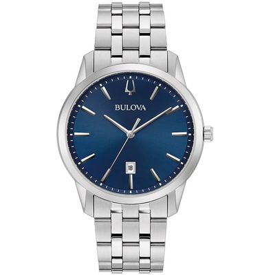 Relógio Bulova Masculino Ref:96b338 Analógico Prateado Slim Classic