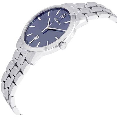 Relógio Bulova Masculino Ref:96b338 Analógico Prateado Slim Classic