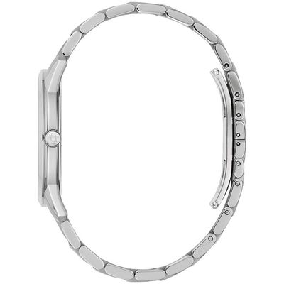 Relógio Bulova Masculino Ref:96b338 Analógico Prateado Slim Classic
