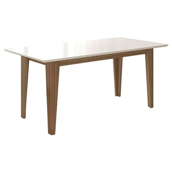 Mesa De Jantar 160cm Liz Carvalho Off White - Poliman