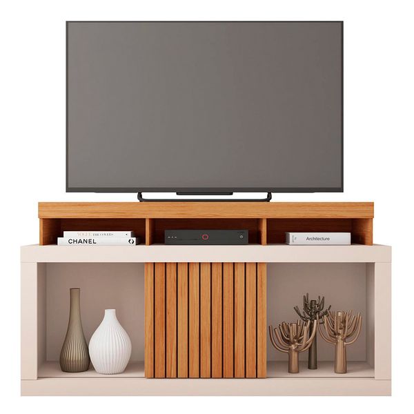 Rack Bancada para Tv até 55 Polegadas 1 Porta Dragon Caemmun Freijo/off white