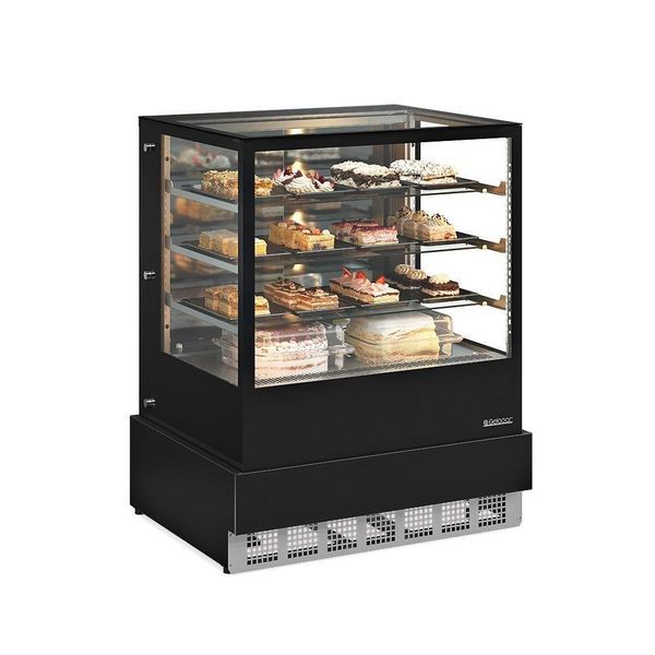 Vitrine Refrigerada Gourmet Gger100 Gelopar Balcão Refrigerado Preto 220v