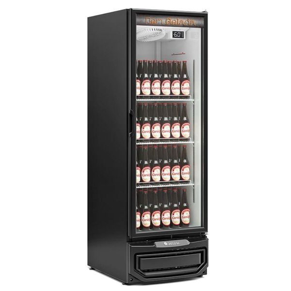 Cervejeira Vertical Com Porta De Vidro Gcb57v Gelopar Expositor 578 Litros Preto 220v