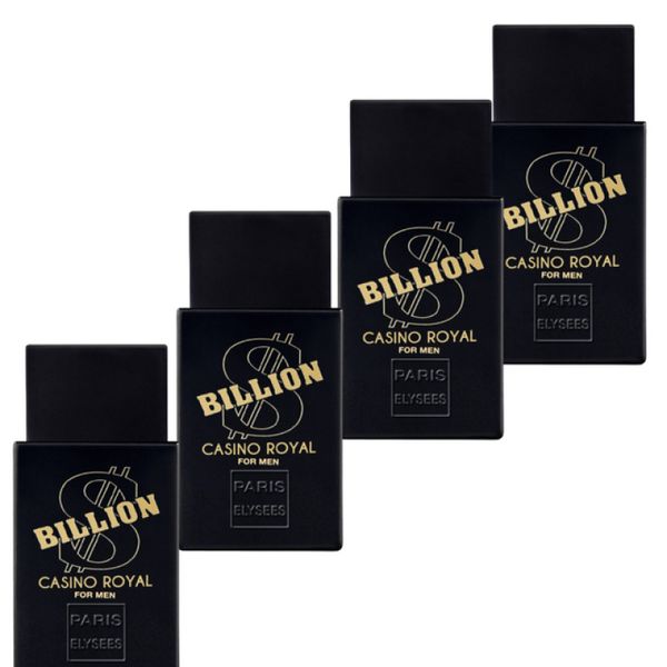 Kit com 4 Perfumes Impotado Billion Cassino Royal 100ml Kit com 4 Perfumes Impotado Billion Cassino Royal 100ml