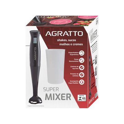 MIXER SUPER AGRATTO COM COPO MX 02 220V PRETO - 200W