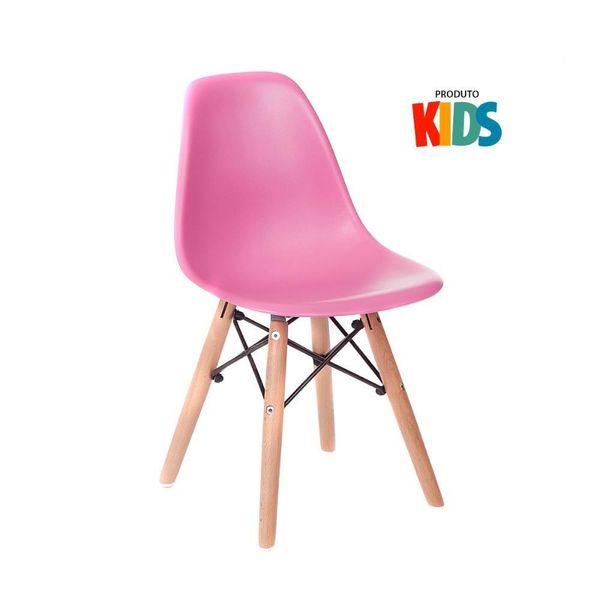 Cadeira Infantil Eames Junior Rosa Rosa