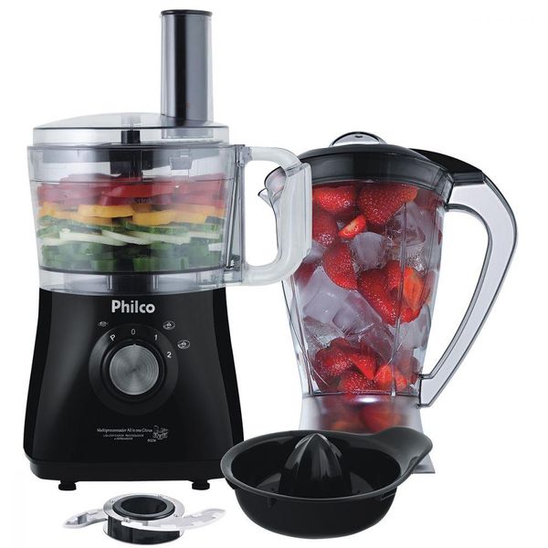 Multiprocessador All In One Citrus Preto 800W Philco 220V