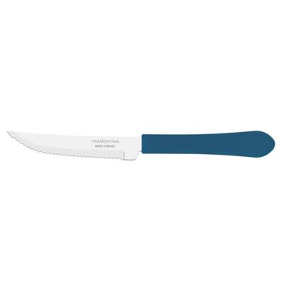 Kit 6 Faca Churrasco Tramontina Leme Inox Azul Oceano 4