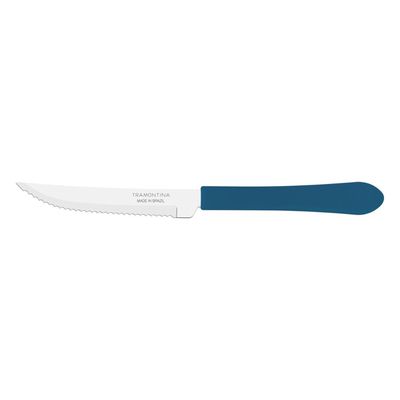 Kit 6 Faca Churrasco Tramontina Leme Inox Azul Oceano 4